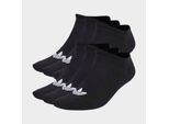 Sportsocken ADIDAS ORIGINALS "TREFOIL LINER, 6 PAAR", Damen, Gr. S (37/39), schwarz, Obermaterial: 73% Baumwolle, 24% Polyester, 2% Elasthan, 1% sonstige Fasern, Socken Sportsocken, für sportive Aktivitäten und Laufen, 6er Packung, mit Logodruck