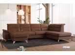 Wohnlandschaft SIT & MORE "Astoria U-Form", braun (haselnuss), B:327cm H:91cm T:225cm, 100% Polyester, Sofas, Wohnlandschaft, wahlweise mit motorischer Relaxfunktion