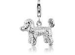 Charm-Einhänger NENALINA "Pudel Hund Dog Anhänger 925 Silber", silber, Charms, Damen, ohne Stein, Silber 925 (Sterlingsilber)