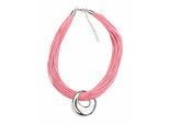 Kette mit Anhänger "Evora", Damen, Gr. onesize, Metall, rosa, COLLEZIONE ALESSANDRO, Basic, Halsketten, mit üppigem Metallanhänger