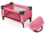Puppenbett CHIC2000 "Deluxe, Melange Pink", rosa (melange pink), Puppenmöbel, KinderB:54cm H:33cm T:54cm, Puppenbett, mit Tragetasche, B:54cm H:33cm T:54cm
