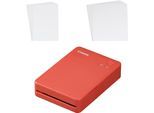 CANON Fotodrucker "SELPHY QX20", rot, B:10,22cm H:3,29cm T:14,58cm, Drucker, Fotodrucker