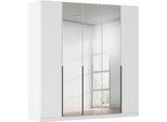 Drehtürenschrank OTTO HOME "Kleiderschrank Schrank Garderobe AGORDO mit Dekor- oder Hochglanzfront", weiß (alpinweiß), B:226cm H:210cm T:54cm, Holzwerkstoff, Schränke, Drehtürenschrank, durchdachte Innenausstattung, in 8 Breiten und 2 Höhen MADE IN GERMANY