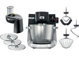 BOSCH Küchenmaschine "Serie 6 MUMS6ZS13D, Automatikprogramme, integr.1g Waage, schwarz", schwarz (schwarz, edelstahl), B:32cm H:34cm T:38cm, Küchenmaschinen, Knethaken/Rühr-/Silikonbesen, Küchenmaschine