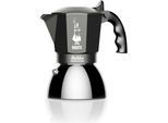 Espressokocher BIALETTI "Brikka", schwarz, B:16cm H:20cm T:12,5cm, Kaffeemaschinen, Espressokocher, spülmaschinenfester Wasserkessel, 2-Schicht-Edelstahl, für 4 Tassen