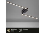 BRILONER LEUCHTEN Deckenleuchte "Deckenleuchte STAFF", schwarz (weiß, neutral), 1 Stk., Leuchten, LED Deckenleuchte 2-flammig schwenkbar schwarz 3000K 12W Metall, Deckenleuchte