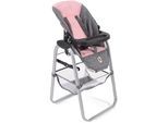Puppenhochstuhl CHIC2000 "Konfetti", rosa (melange grau, rosa), Puppenmöbel, KinderB:35cm H:73cm T:35cm, Stahl, Puppenhochstuhl, mit abnehmbarem Tablett, B:35cm H:73cm T:35cm