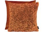 Dekokissen APELT "Missouri", orange (orange, unifarben), B:46cm L:46cm, Obermaterial: 100% Polyester, Dekokissen_Sitzkissen_Kissenhüllen, Dekokissen