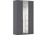 Drehtürenschrank OTTO HOME "Kleiderschrank Schrank Garderobe AGORDO mit Dekor- oder Hochglanzfront", grau (graumetallic), B:136cm H:210cm T:54cm, Holzwerkstoff, Schränke, Drehtürenschrank, durchdachte Innenausstattung, in 8 Breiten und 2 Höhen MADE IN GERMANY