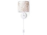 PACO HOME Wandleuchte "Kuba 126", weiß, 1, Ø 18cm H: 26,5cm, Leuchten, Innen Wandlampe Lampenschirm Nachtlicht Kinder Deko Wohnzimmer Palme, Wandleuchte