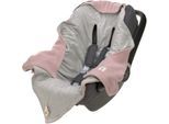 Einschlagdecke LÄSSIG "Einschlagdecke für Babyschale, dusty pink", Baby, Gr. B/L: 78cm x 78cm, pink (dusky pink), Baumwolle, unifarben, Wohndecken Einschlagdecke, GOTS made with organic materials, zertifiziert durch BCS 27262