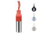 Isolierflasche EMSA "beYou Flip", rot (orange), H:31,4cm, Edelstahl, Polypropylen (PP), Silikon, Trinkflaschen, Isolierflasche, mit Flip-Verschluss und Trageband, 100% dicht, spülmaschinengeeignet