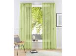 Gardine OTTO HOME "XANA" Gr. 1, grün, B:145cm H:145cm, Voile, Polyester, Gardinen, Gardine, Bestseller, einfarbig, 1 bzw. 2 Schals, pflegeleicht, Beststeller, Topseller