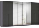 Drehtürenschrank OTTO HOME "Kleiderschrank Schrank Garderobe AGORDO mit Dekor- oder Hochglanzfront", graumetallic, effektgrau hochglanz, B:360cm H:210cm T:54cm, Holzwerkstoff, Schränke, Drehtürenschrank, durchdachte Innenausstattung, in 8 Breiten und 2 Höhen MADE IN GERMANY
