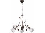 TRIO LEUCHTEN Kronleuchter "Traditio", braun (rostbraun), 3, Ø 70cm H: 42cm, Leuchten, Hängeleuchte, Hängelampe, Leuchtmittel tauschbar, Kronleuchter