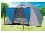Kuppelzelt EXPLORER "Iglu Zelt 3 Personen Campingzelt wasserdicht winddicht Ventilation", grau (grau, blau), Zelte, B/H/L: 210cm x 130cm x 205cm, Kuppelzelt, B:210cm H:130cm L:205cm