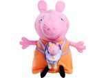 Plüschfigur SIMBA "Peppa Pig - Mama Wutz mit Evie, 33 cm", rosa, Plüschfiguren, KinderH:33cm, Plüsch, Plüschfigur, H:33cm