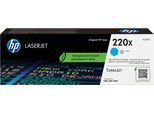 HP Tonerpatrone "HP original Toner 220 Größen A+X, Farben:B/C/M/Y", blau (cyan), Tonerpatronen, Tonerpatrone