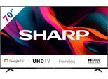 SHARP LED-Fernseher "4T-C70GLx", Energieeffizienz: F, schwarz, 70 ″, Fernseher, LED-Fernseher