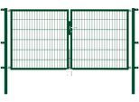 Zaundoppeltür ALBERTS "Flexo", grün, B:250cm H:120cm, Stahl, Tore, Zaundoppeltür, 250 cm Breite, in versch. Höhen