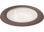 EGLO Deckenleuchte "PENJAMO", braun, Ø 46,5cm H: 6cm, 1 Stk., Leuchten, Deckenleuchte aus Stahl - 7,3W - Warmweiß, Deckenleuchte