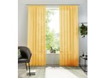 Gardine OTTO HOME "XANA" Gr. 3, gelb, B:145cm H:225cm, Voile, Polyester, Gardinen, Gardine, Bestseller, einfarbig, 1 bzw. 2 Schals, pflegeleicht, Beststeller