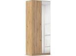 Drehtürenschrank OTTO HOME "Kleiderschrank Schrank Garderobe AGORDO mit Dekor- oder Hochglanzfront", braun (eiche artisan), B:91cm H:229cm T:54cm, Holzwerkstoff, Schränke, Drehtürenschrank, durchdachte Innenausstattung, in 8 Breiten und 2 Höhen MADE IN GERMANY