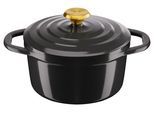 Kochtopf TEFAL "Air", schwarz, B:21,22cm H:16,2cm L:29,32cm Ø:20cm, Töpfe, Kochtopf, Keramikversiegelung, Kondensationsdeckel, backofenfest