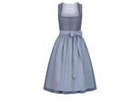 Dirndl NÜBLER "Dirndl midi Elsa", Damen, Gr. 46, EURO, blau, Obermaterial: 100% Polyester PES., Kleider Dirndl