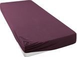 Spannbettlaken OTTO HOME "SOUCY aus Baumwolle mit Elasthan, 160 g/m²", rot (bordeaux), 1 Stk., Jersey-Elasthan, 180-200x200-220 30cm, Jersey-Elasthan, Obermaterial: 97% Baumwolle, 3% Elasthan, Bettlaken, Spannbettlaken, Premium Bettlaken für Matratzen bis 30 cm Höhe, optimale Passform