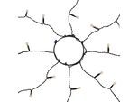 KONSTSMIDE LED-Baummantel "Weihnachtsdeko aussen, Christbaumschmuck", Energieeffizienz: F, schwarz, Dioden 240 Stk., Gesamtlänge 12,4m, Lichterketten, Ring Ø 11, mit Globes, 8 Stränge à 30 Dioden, vormontiert, 240 Dioden, LED-Baummantel