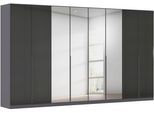 Drehtürenschrank OTTO HOME "Kleiderschrank Schrank Garderobe AGORDO mit Dekor- oder Hochglanzfront", graumetallic, effektgrau hochglanz, B:360cm H:229cm T:54cm, Holzwerkstoff, Schränke, Drehtürenschrank, durchdachte Innenausstattung, in 8 Breiten und 2 Höhen MADE IN GERMANY
