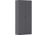 Mehrzweckschrank RAUCH "Garderobe Kleiderschrank Schrank Schuhschrank Putzschrank MINOSA", grau (graumetallic, griffe graumetallic), B:91cm H:197cm T:41cm, Holzwerkstoff, Schränke, Mehrzweckschrank, In 4 Breiten mit vielen Einlegeböden für viel Stauraum MADE IN GERMANY
