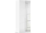 Drehtürenschrank OTTO HOME "Kleiderschrank Schrank Garderobe AGORDO mit Dekor- oder Hochglanzfront", weiß (alpinweiß, hochglanz weiß), B:91cm H:229cm T:54cm, Holzwerkstoff, Schränke, Drehtürenschrank, durchdachte Innenausstattung, in 8 Breiten und 2 Höhen MADE IN GERMANY