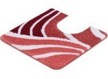 Badematte KLEINE WOLKE "Flame", rot (marsala), H:15mm, Polyacryl, Badematten, Badematte, Badteppich, modernes Wellen Design