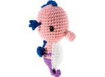 Kuscheltier HEUNEC "Crochi, Häkel-Freund Seepferdchen", rosa (rosa, blau), Plüschfiguren, KinderH:15cm, Kuscheltier, H:15cm