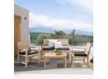 Beldano , Akaziefarben, Dunkelgrau , Holz, Textil , Akazie , Hartholz , Füllung: Komfortschaum , 73 cm , Gartenmöbel, Loungemöbel, Loungegarnituren