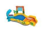 INTEX 57444NP -Playcenter - Dinosaurier Playcenter mit Rutsche (249x191x109cm) Dino Planschbecken