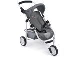 Puppenbuggy CHIC2000 "Jogging-Buggy Lola", grau (jeans grau), Puppenwagen, KinderB:33cm H:57cm T:70cm, Kunststoff, Metall, Stoff, Puppenbuggy, mit klappbarem Verdeck, B:33cm H:57cm T:70cm
