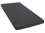 Spannbettlaken BELLANA "Melone TOPPER 100% Baumwolle, Jersey 125 g/m², bügelfrei", grau (anthrazit), L:200cm, Mako-Jersey, Obermaterial: 100% Baumwolle, Bettlaken, Spannbettlaken, reine Baumwolle, für Matratzen bis 10 cm Höhe, Spannbetttuch