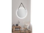 LED-Lichtspiegel TALOS, weiß (weiß matt), Ø:80cm, Spiegel, LED-Lichtspiegel, rund, mit indirekter LED Beleuchtung, matt Ø 80 cm