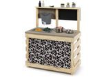 Outdoor-Spielküche MUDDY BUDDY "Big Leo", grau (natur, warmgrau), Spielküchen, KinderB:40cm H:90cm T:80cm, Holz, Polyester, Outdoor-Spielküche, natur - warmgrau, B:40cm H:90cm T:80cm