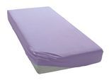 Spannbettlaken BELLANA "bellana exclusiv aus 100% Mako-Baumwolle, 150 g/m², bügelfrei", lila (lavendel), L:200cm, Mako-Jersey, Obermaterial: 100% Baumwolle, Bettlaken, Spannbettlaken, feinste Mako-Baumwolle, Spannbetttuch für Matratzen bis 25cm Höhe