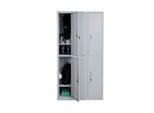 Schließfach Preston T829, Schließfachschrank Wertfachschrank Spind, Metall 6 Fächer ~ grau
