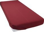 Spannbettlaken BELLANA "bellana exclusiv aus 100% Mako-Baumwolle, 150 g/m², bügelfrei", rot (rubin), L:200cm, Mako-Jersey, Obermaterial: 100% Baumwolle, Bettlaken, Spannbettlaken, feinste Mako-Baumwolle, Spannbetttuch für Matratzen bis 25cm Höhe