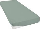 Spannbettlaken OTTO HOME "SOUCY aus Baumwolle mit Elasthan, 160 g/m²", grün (jade), 1 Stk., Jersey-Elasthan, 140-160x200-220 30cm, Jersey-Elasthan, Obermaterial: 97% Baumwolle, 3% Elasthan, Bettlaken, Spannbettlaken, Premium Bettlaken für Matratzen bis 30 cm Höhe, optimale Passform
