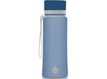 Trinkflasche EQUA "Plain Midnight", blau (transparent, hellblau), H:21cm, Tritan, Trinkflaschen, Trinkflasche, Tritan-Kunststoff, 600 ml