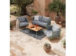 Beldano , Naturfarben , Kunststoff, Textil , Akazie , Füllung: Polyurethan (PUR),Polyurethan (Pur) , einzeln stellbar , ISO 9001, Bsci, FSC 100% , lichtecht, wetterbeständig , Gartenmöbel, Loungemöbel, Loungegarnituren