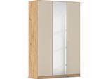 Drehtürenschrank OTTO HOME "Kleiderschrank Schrank Garderobe AGORDO mit Dekor- oder Hochglanzfront", braun (eiche artisan, champagner), B:136cm H:210cm T:54cm, Holzwerkstoff, Schränke, Drehtürenschrank, durchdachte Innenausstattung, in 8 Breiten und 2 Höhen MADE IN GERMANY