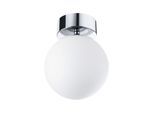 PAULMANN LED Deckenleuchte "Selection Bathroom Gove IP44 3000K 9W Satin, Glas/Metall", weiß (chromfarben, weiß), 1, Ø 17cm H: 21,5cm, 1 Stk., Leuchten, LED Deckenleuchte